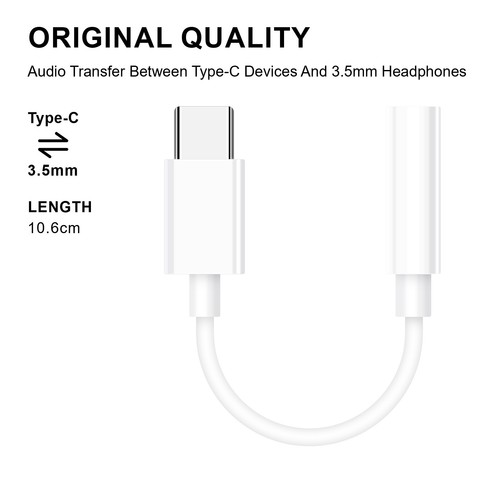 USB-C Type C Adapter Port to 3.5MM Aux Audio Jack Earphone Headphone Cable Cord - Picture 51 of 84