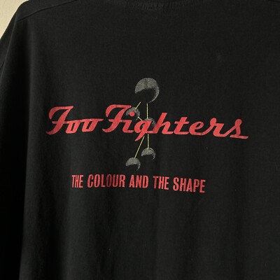 Foo Fighters Tシャツ レア Vintage Y2K Foo Fighters Figure 1 Tour Black Large T-Shirt