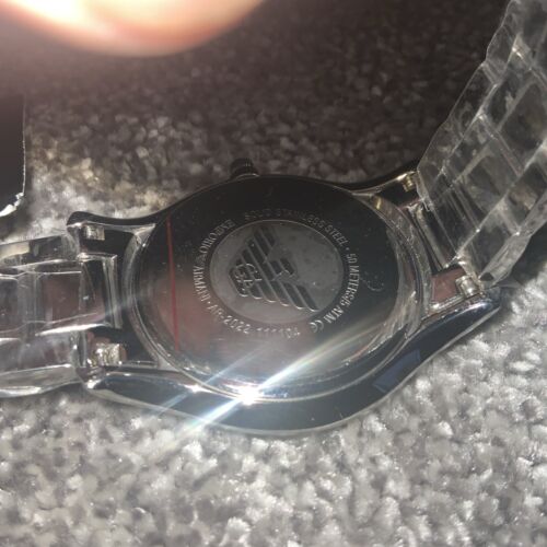 Armani - AR2022 - Super Slim - Black DIal - Stainless Steel - Mens - Watch - Picture 6 of 10
