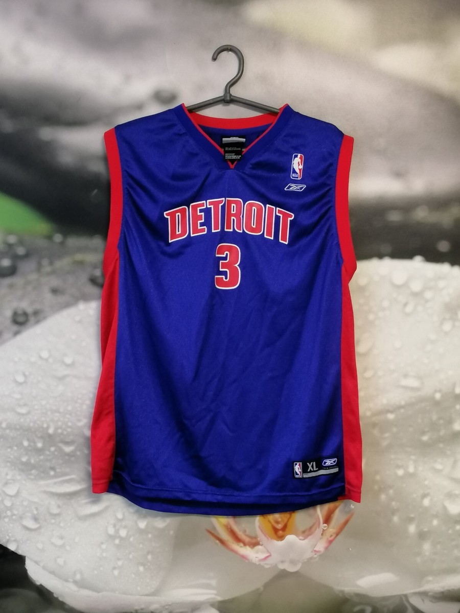 Detroit Pistons NBA basketball shirt jersey Reebok #3