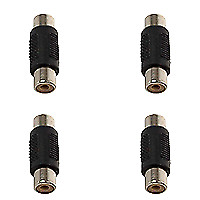 Female-to-Female Nickel Plated RCA Barrel Connector x 4 Install Bay
