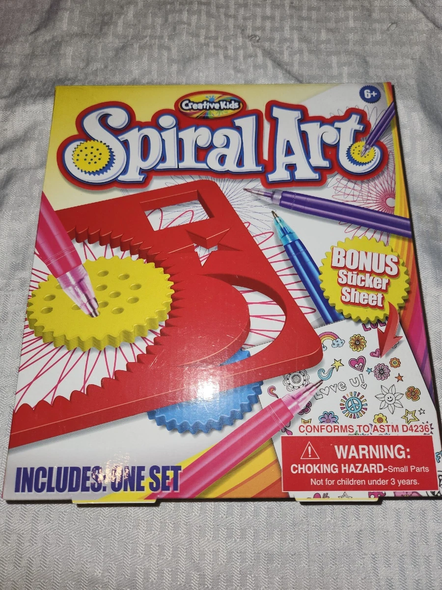 Creative Kids SPIRAL ART KIT Bonus Sticker Sheet Ages 6+ NEW