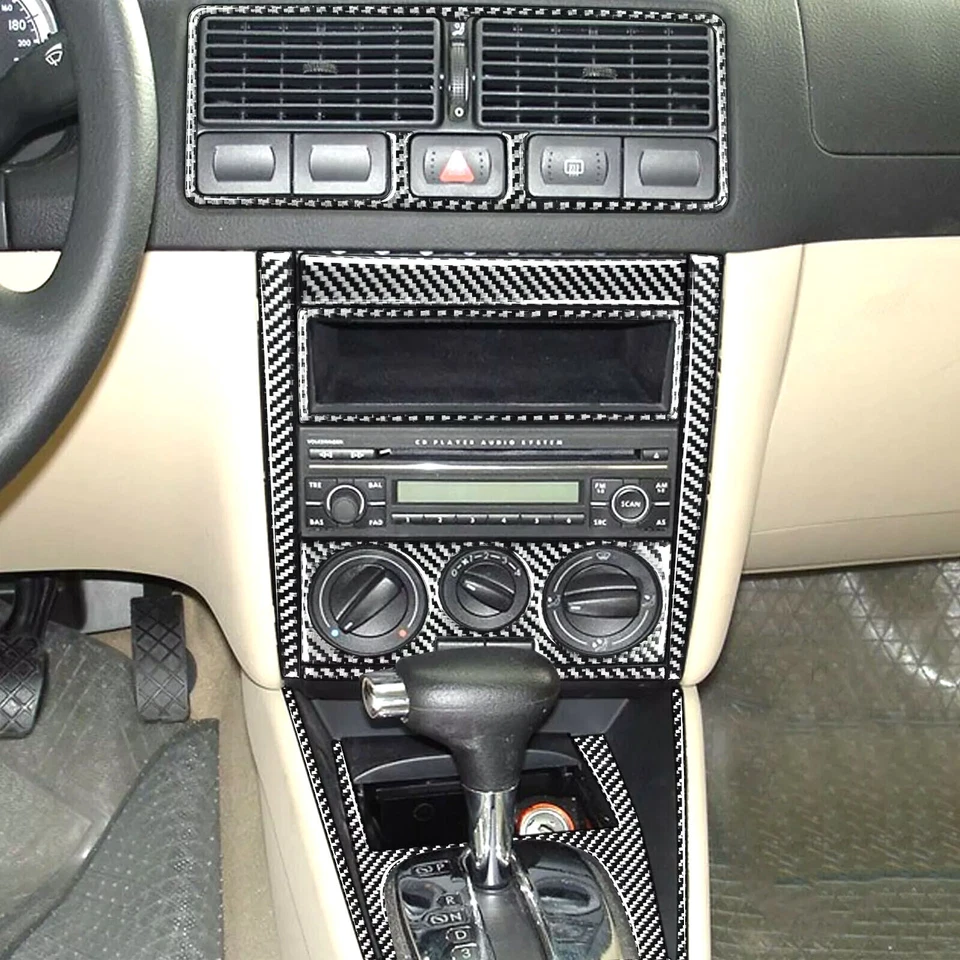 Kits de fibra de carbono real de 25 piezas para VW Golf 4 MK4 1999-04 cubierta interior completa Foto 3 de 4