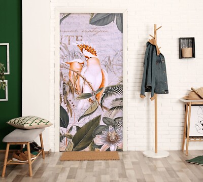 3D Branch Parrot A5 Door Wall Mural Photo Wall Sticker Decal Andrea Haase Sinsin
