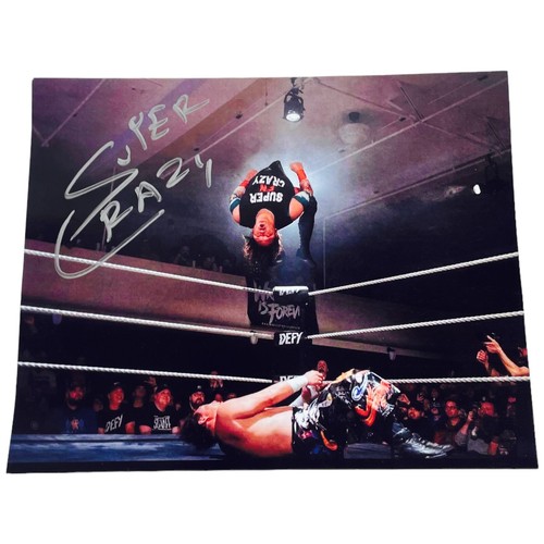 ECW Luchadore Super Crazy Signed Autographed 8x10 Promo Photo Rare Glossy WWE - Picture 9 of 10