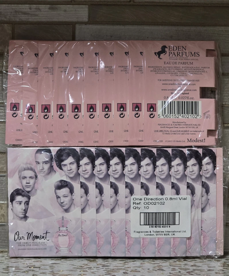 NUESTRO MOMENTO por ONE DIRECTION PARA MUJER .08 ml JUEGO DE 20 VIALES SELLADOS EDP SPRAY Foto 2 de 4