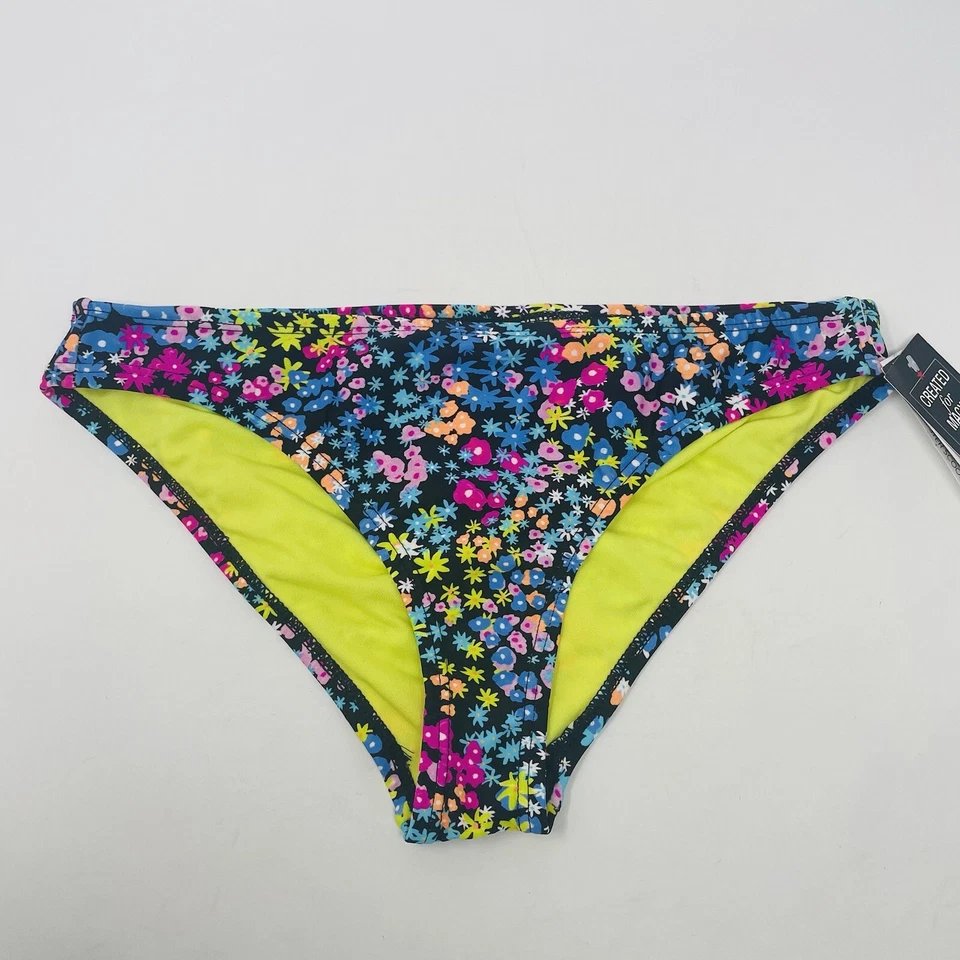 California Waves Juniors Size Medium Floral Print Hipster Bikini Swim Bottom 958 - Image 3 of 4