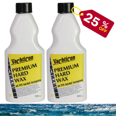 Yachticon Premium Hard Wax Hartwachs mit PTFE Antihaft-Versiegelung 2x 500ml