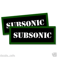 SUBSONIC Ammunition Ammo Can Labels Ammunition Case stickers decals 2 pack