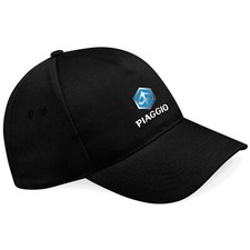 PIAGGIO Scooter Logo Schwarze Baseball Cap Baseballcap - K239 -SW