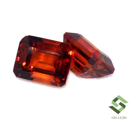 Natural Citrine Octagon Cut Pair 10x8 mm 7.72 CTS Brandy Color Loose Gemstones - Picture 6 of 6