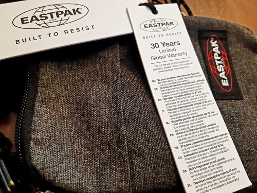 EASTPAK BUDDY EK72477H NUOVO BLACK DENIM CON ETICHETTE GARANZIA TRACOLLA 17E0G05 - Foto 4 di 4