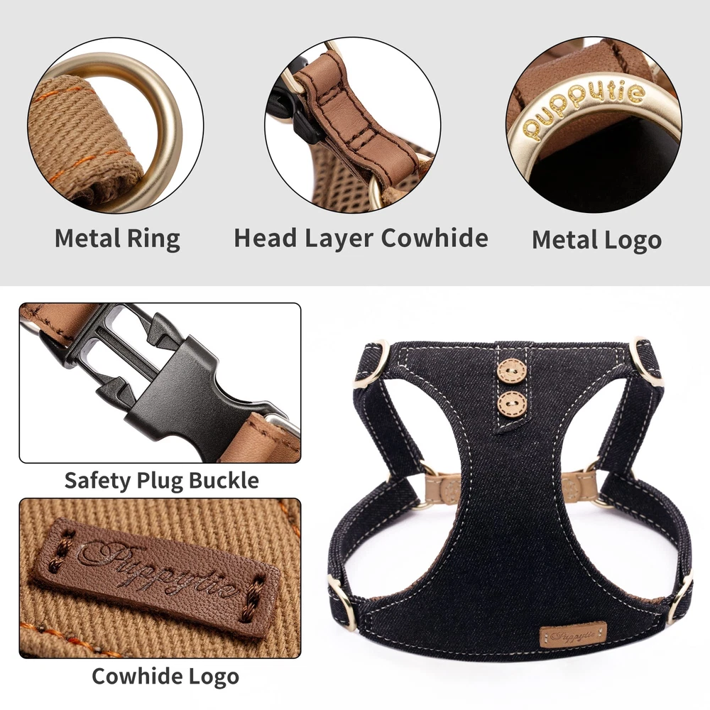 Dog Harness, No Pull Dogs Harness and Multi-Function Leash Set for Medium Dog...