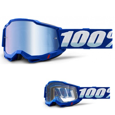 100% The Accuri 2 Goggle BLUE | bike | MIRROR BLUE + CLEAR lens