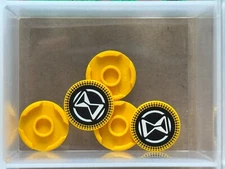 LEGO Parts - Bright Light Orange Tile, Round 2 x 2 Hourglass - No 14769 - QTY 5