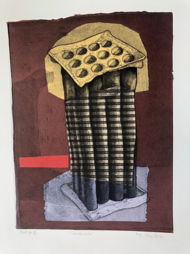 « Moule à bougie » 11 7/8 x 9 épreuve d'artiste #3 gravure-années 1980-Frances Elizabeth Peyton