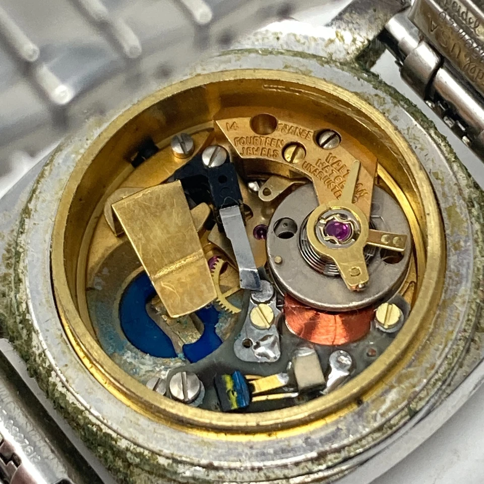 Antigo Relógio Waltham Electrodyne Feminino PARA PEÇAS OU REPAROS 24mm Tom Prata França - Imagem 2 de 4