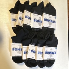 Bombas Unisex Small Black Ankle Socks 10 Pack New with Tags