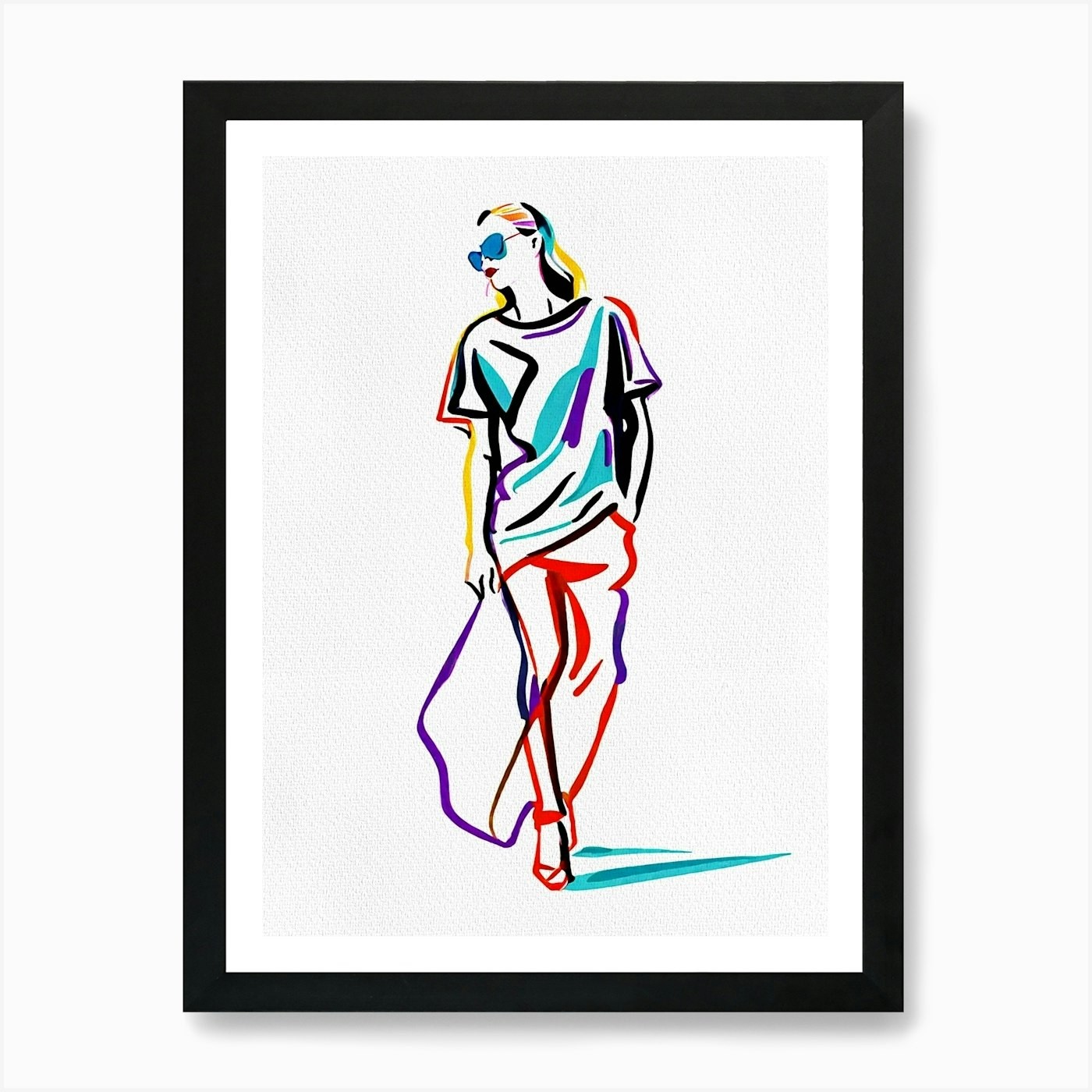 Fashion Illustration Art Print Framed Wall Art Poster Canvas Print Picture