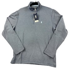 IZOD Quarter Zip Pullover Mens Small Blue NWT Comfort Performance Snags