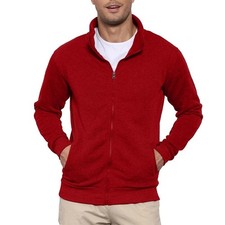 Men's Zip Up Sweatshirt Jacket Lightweight Casual Sportswear Top
