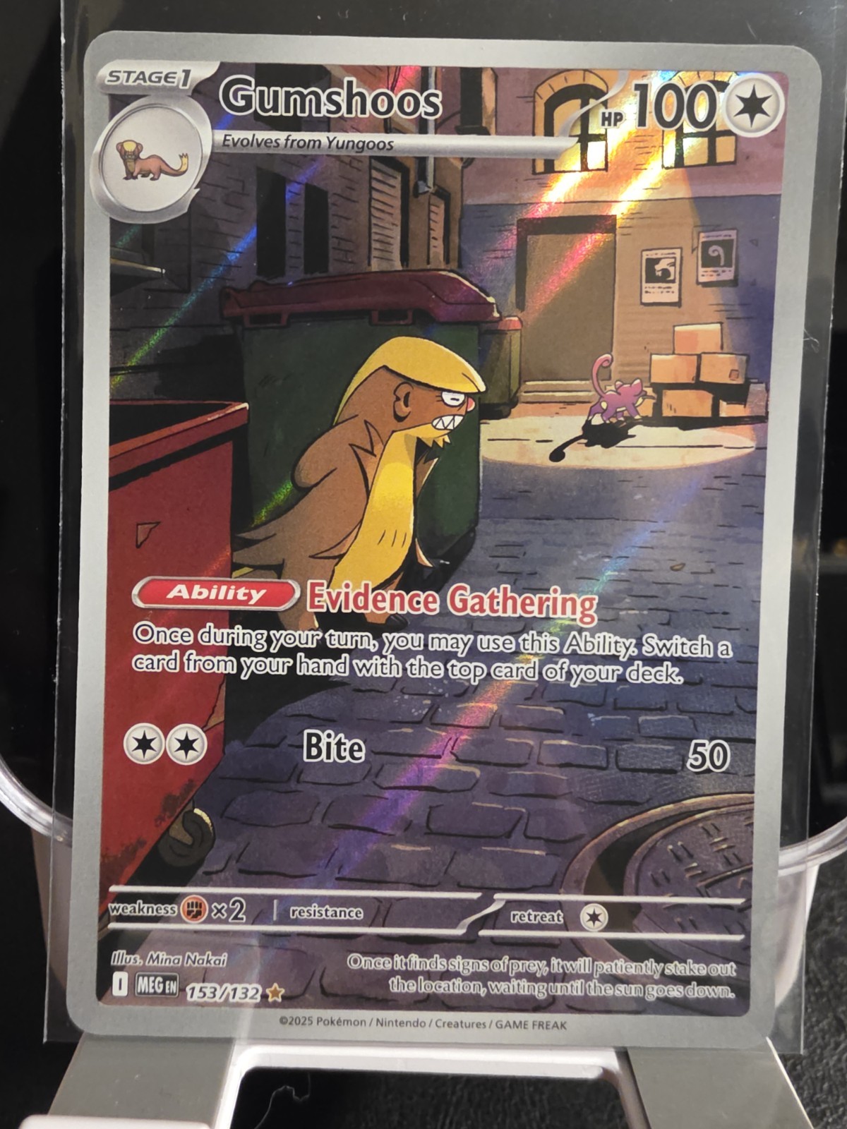 Gumshoos 2025 Pokemon Mega Evolution 153/132 Illustration Rare NM-MINT!