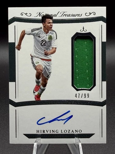 2018 Panini National Treasures Soccer Hirving Lozano AUTO /99 Mexico #IT-HLO