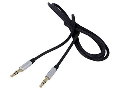 CAM30-BS1 Kabel Jack 3,5mm 3pin Stecker,beiderseitig 1m schwarz Textil BASEUS