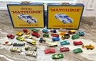 Vintage Matchbox Lesney Lot of 30+ Cars/Trucks with 2 Cases - Original 60's 70's
