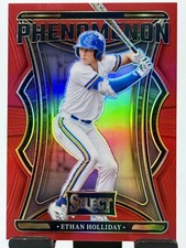 2025 Panini Select #23 Ethan Holliday Phenomenon Red Prizm #/99