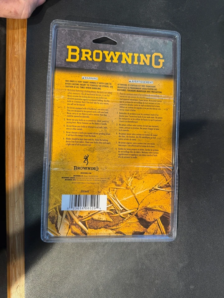 Browning Prism II EDC Linerlock складной карманный нож - оранжевый - новый в упаковке - Изображение 3 из 3