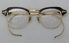 Vtg Bausch Lomb 20-44 6 1/2 1/10 12k Gold Filled Brown Glasses Frames