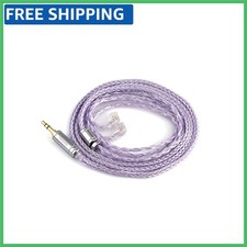 16-Core Silver Plated IEM Cable - 1.25m Braided Lavender Upgrade for Audiophiles