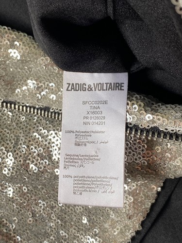 Chaqueta de lentejuelas plateadas para niñas ZADIG & VOLTAIRE talla 10-138 - Imagen 9 de 13