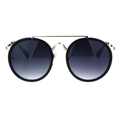 Unique Retro Fashion Round Double Rim Sunglasses