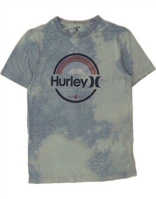 HURLEY Herren Grafik T-Shirt Oberteil Small blau Batik Polyester AK05