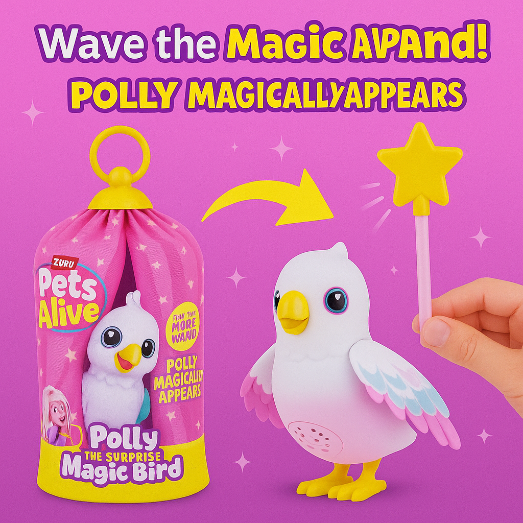 Pets Alive Polly the Magic Bird Interactive Robotic Toy by ZURU | eBay