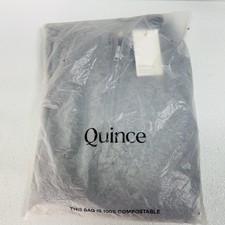 Quince NWT Heather Grey Men's Mongolian Cashmere Quarter Zip Sweater Size XXXL