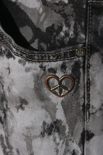 PEACE AND LOVE BY CALAO Pantalón de tubo Mujeres Talla EU 32 negro-gris claro - Imagen 3 de 5