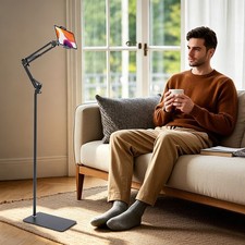 Universal 360    Adjustable Tablet Holder Floor Stand Clamp for 4-17cm Phone iPad