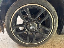 Fiat 500 Abarth 16" Alloy Wheels Diesel Rare Set Of 4 Inc Center Caps Tyres