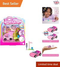 Interactive Mini Barbie Convertible with Color-Change Feature & Doll Accessory