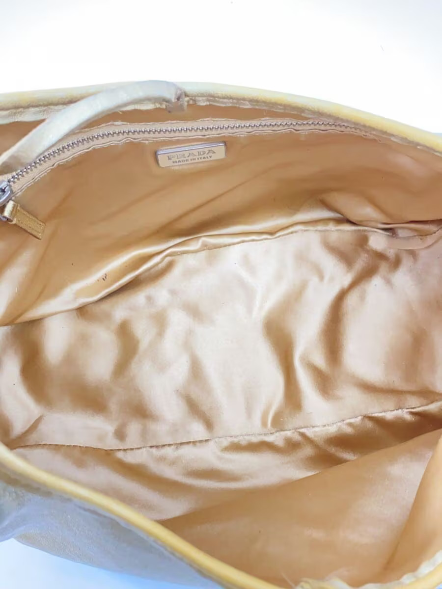PRADA Handbag Leather GLD Solid Authentic Rare Ex… - image 6