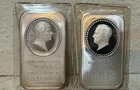 Madison Mint Presidential JOHN QUINCY ADAMS & Harry Truman 2- 1oz 999 Silver Bar