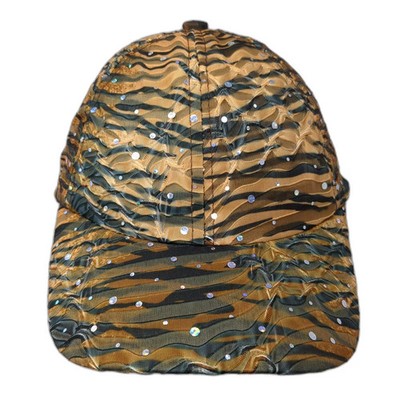 Something Special L.A. Baseball Cap Brown Black Hat OS Strapback Zebra Print