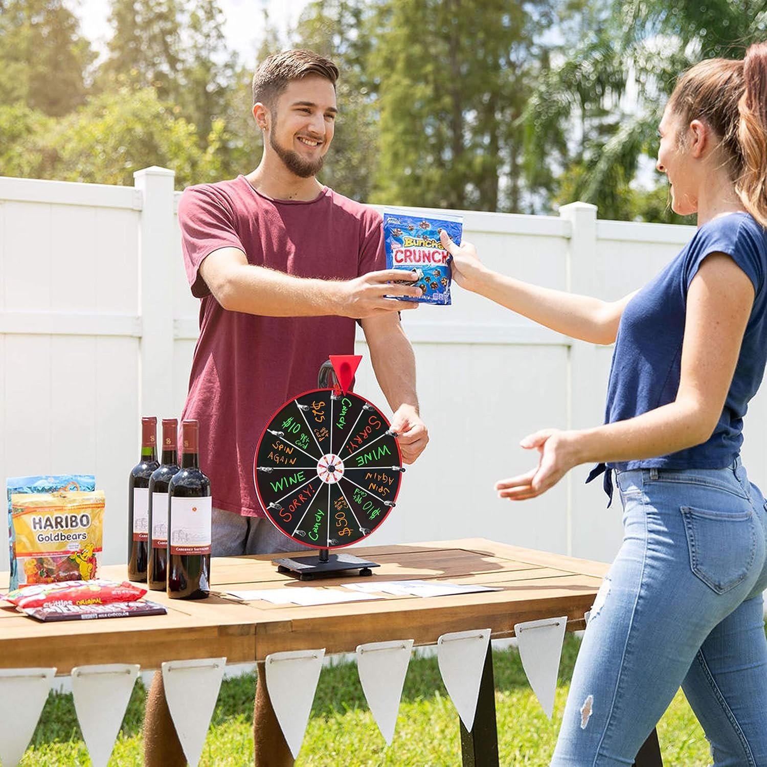 5 in 1 Tabletop Prize Wheel Spinner - 12" Carnival Games Smooth Spinning... 