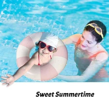 Children Swimming Ring, Inflatable Pool Floats Swim Tube Raft Toy with Fruits...