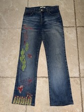 Roberto Cavalli Vintage Y2K Embroidered Desert Southwestern Jeans Size XS