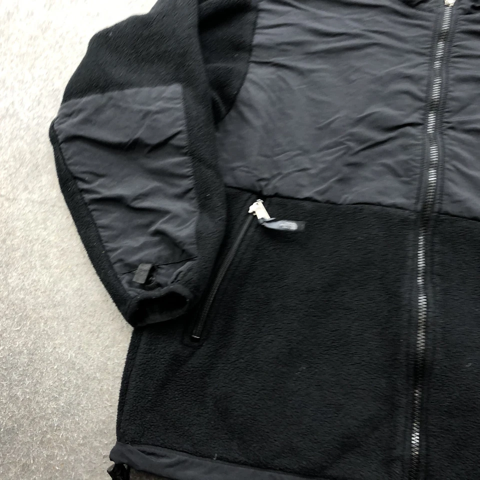 Chaqueta North Face Juvenil XL Negra Polar Cremallera Completa Exterior Denali Bolsillos Foto 3 de 4