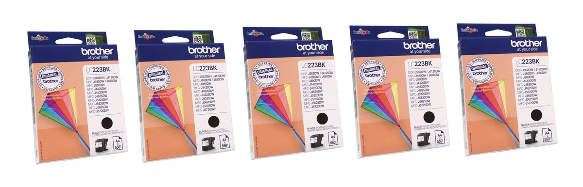 5x PF-223XLBK - Ersetzt Brother LC223BK (Neu und originalverpackt) in